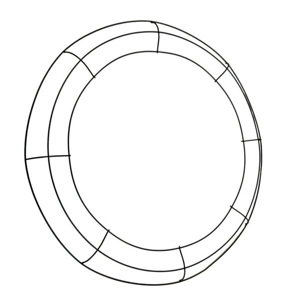 18" Black Metal Wreath Frame For Crafting & DIY Projects Set of 2 - Picture 2 of 4